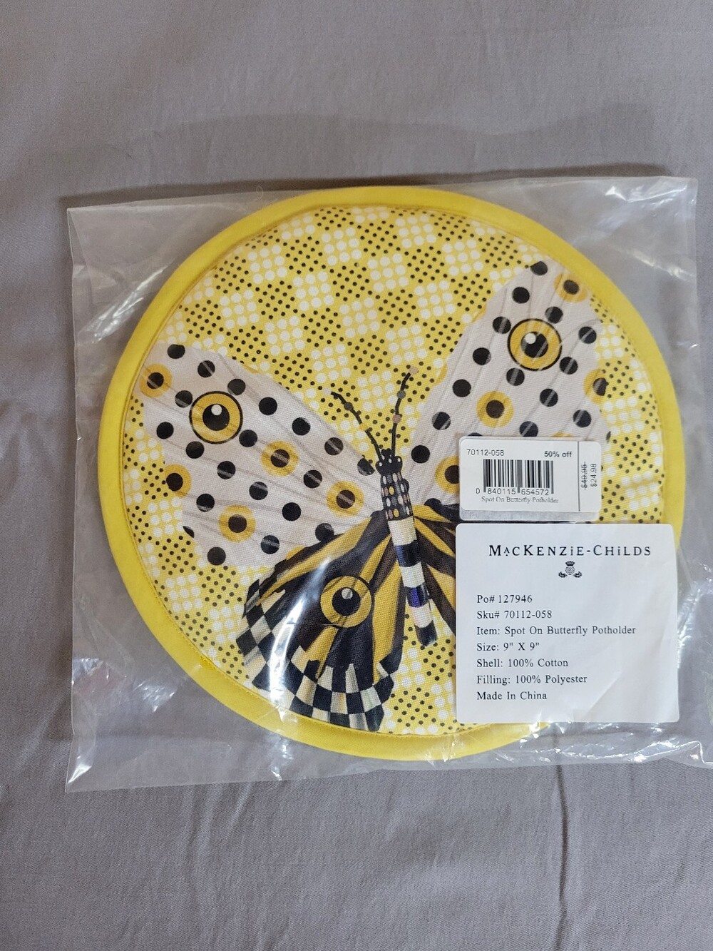 MacKenzie-Childs Spot On Butterfly Pot Holder